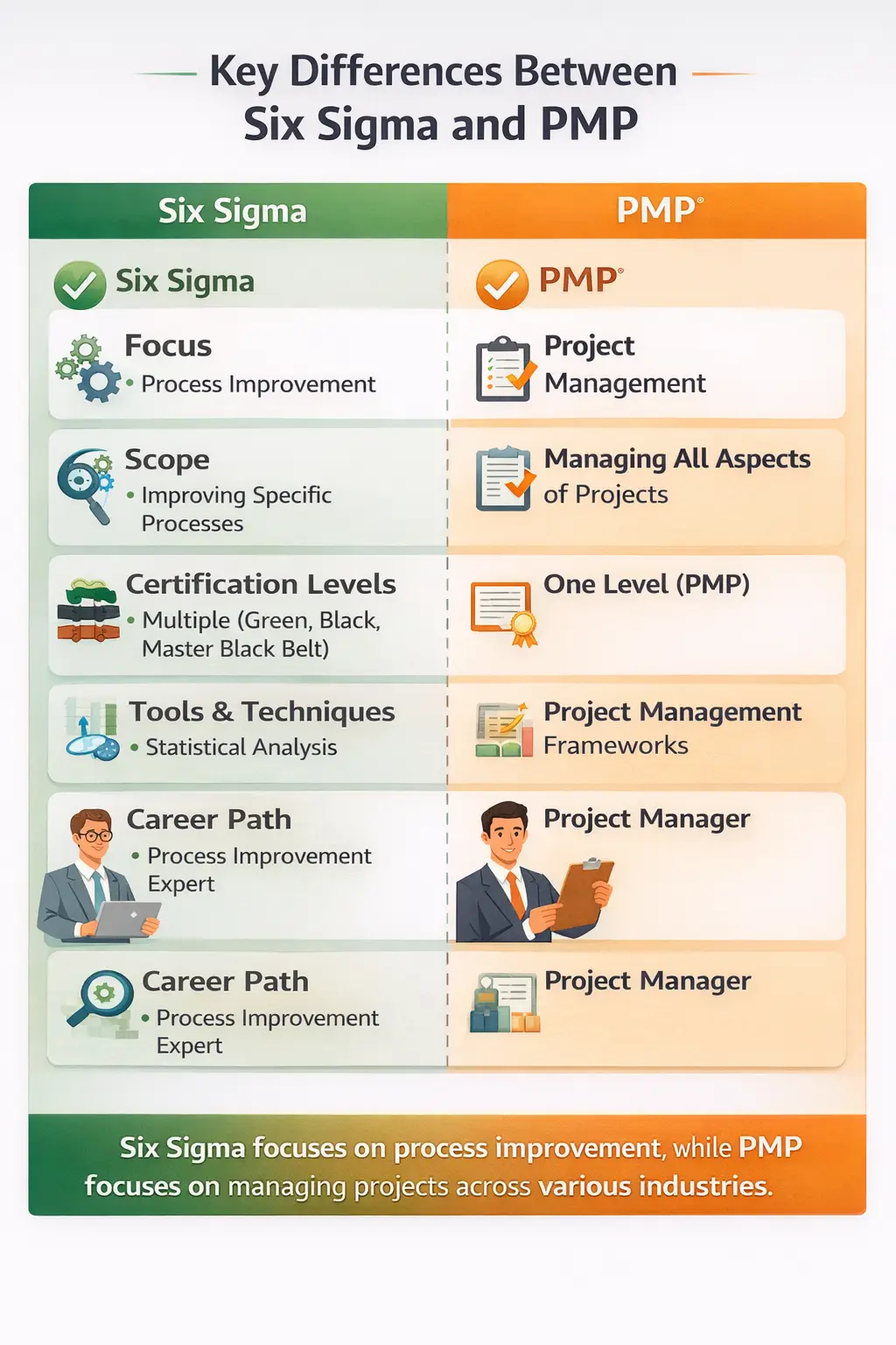 six sigma vs pmp